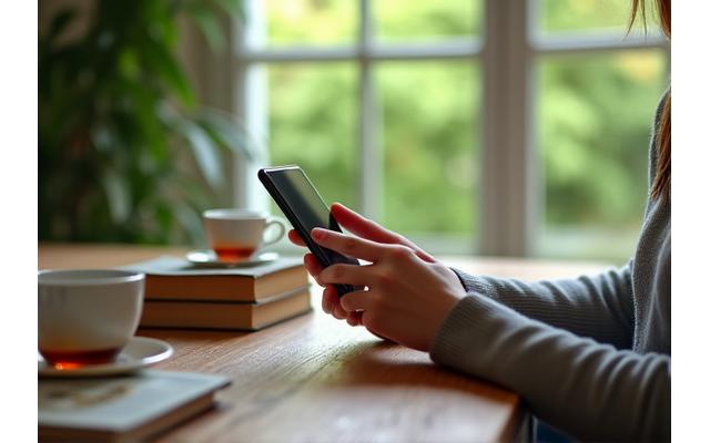Person enjoying a device-free moment in nature, emphasizing boundaries